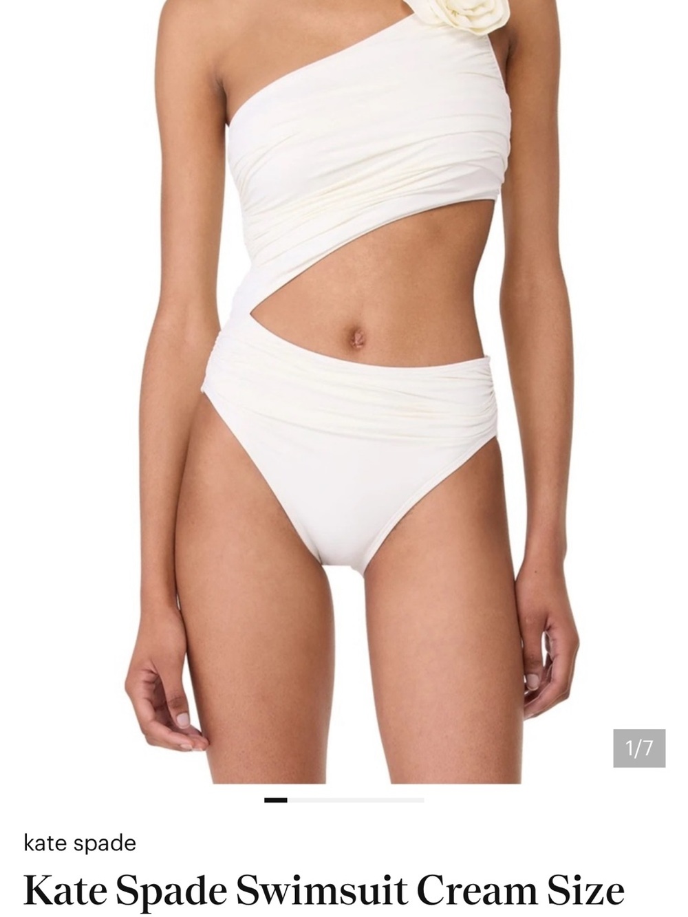 kate spade Lavender One-Shoulder Ruffle Bikini Set